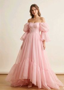 Designer Ball Gowm  Stunning Pink Tulle Gown with