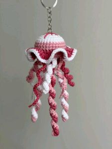 Crochet Jellyfish Keychain