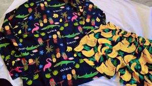 Cute Tropical Print Pajama Set
