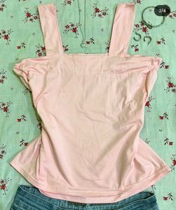 Pink Tie-Up Tank Top