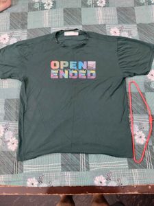 Men Dark Green Stylish Graphic T-Shirt