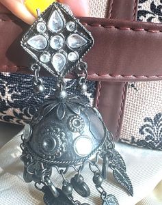 Antique Silver Jhumka Earrings