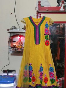 Yellow Embroidered Kurta