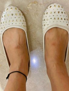 Cute White Ballerinas (size is 37)
