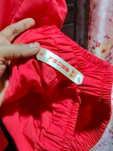 Comfortable Orangish red chudidar