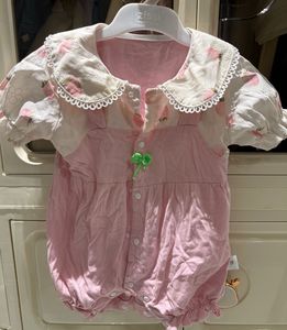 Cute Pink Strawberry Romper