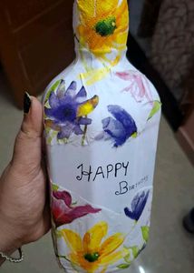 Handcrafted 'Happy Birthday' Bottle