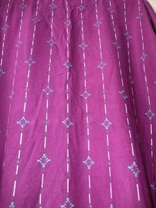 Women's Maroon Embroidered Top | Size L | Bust 40