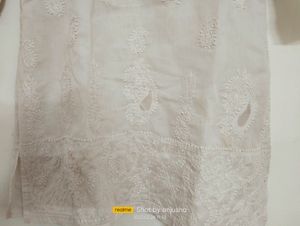 Cotton Chikan Kari Kurti