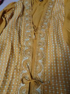 Embroidered Yellow Kurta