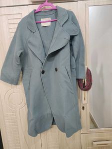 Stylish Long Wool Blend Blazer