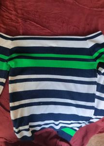 Striped Off-Shoulder top