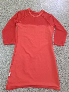 Forever 21 Orange Long Sleeve Mini Dress