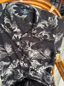 Stylish Black Floral Print Shirt