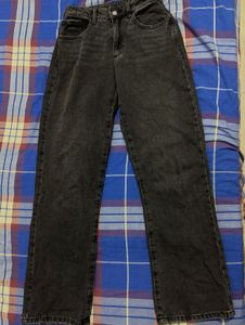 charcoal wide leg jeans