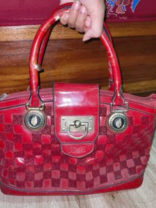 Red Checkered aesthetic handbag