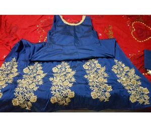 Embroidered Silk Gown