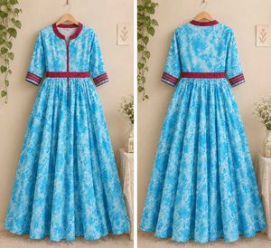 sky blue gown