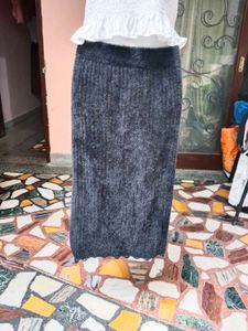 Fuzzy Fleece High-Stretch Winter Skirt