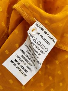 Mustard Embroidered Dress (Women's)