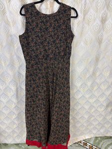 Elegant Black Floral Kurta Set
