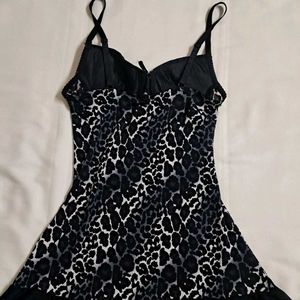 Y2k Vintage Leopard Print Babydoll Dress