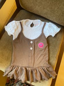 Cute Brown Ruffle Dress