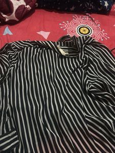 Chic Striped Button-Down Shirt