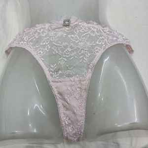 Pink Lace🪔 Briefs with Bow Detail