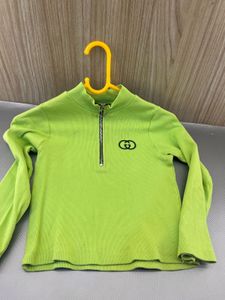 Lime Green Zip-Up Crop Top