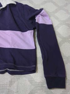 Colorblock Cropped Polo Shirt