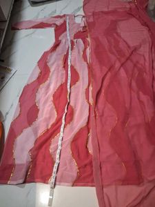 Organza Elegant Pink Ethnic Dress 2psc