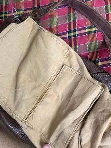 vintage  Brown pure Leather Hobo Bag