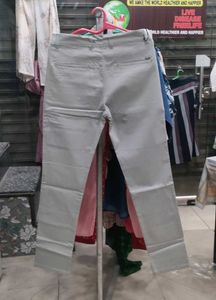 Gray Straight Fit Pants