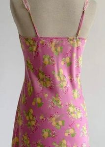 Y2K coquettes Pink Floral Babydoll Slip Dress