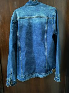 Men Blue Denim Jacket L size