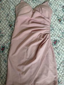 imported 🇬🇧Baby Pink Padded Bodycon Dress