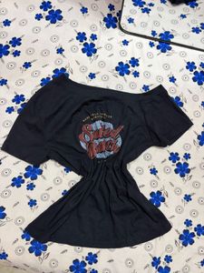 Off-Shoulder Graphic T-Shirt