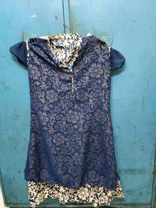Blue Floral Kurta