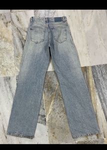Distressed Light Wash Denim Jeans