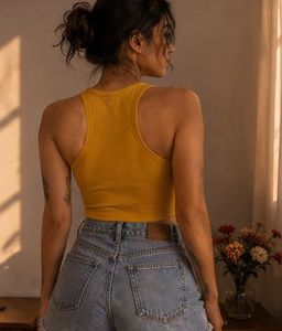 🌼Ribbed Sleeveless Top - H&M (S) 🌼
