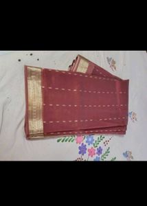 Elegant Red Saree with Blouse