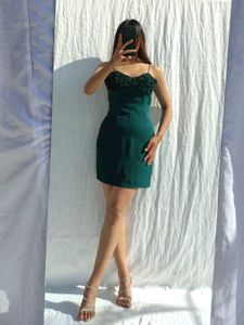 Green Mini Bodycon Dress
