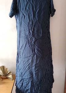 Navy Striped up down kurti