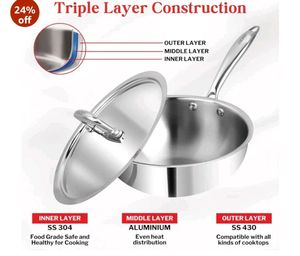 Vinod Stainless Steel Frypan 22cm