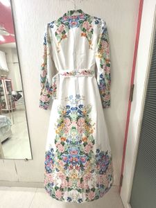 Floral Print Button-Up Midi Dress