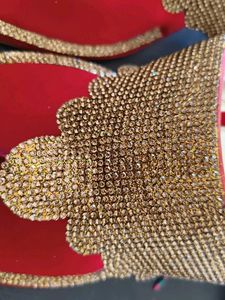 Red &amp; Gold Embellished heels