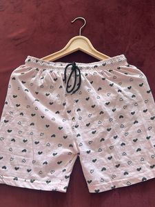 Cute Pink Heart Shorts, Waist- 28 Strechable