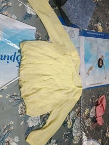 Sheer Yellow Long Sleeve Top