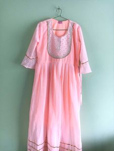 Pretty Pink Embroidered Kurta